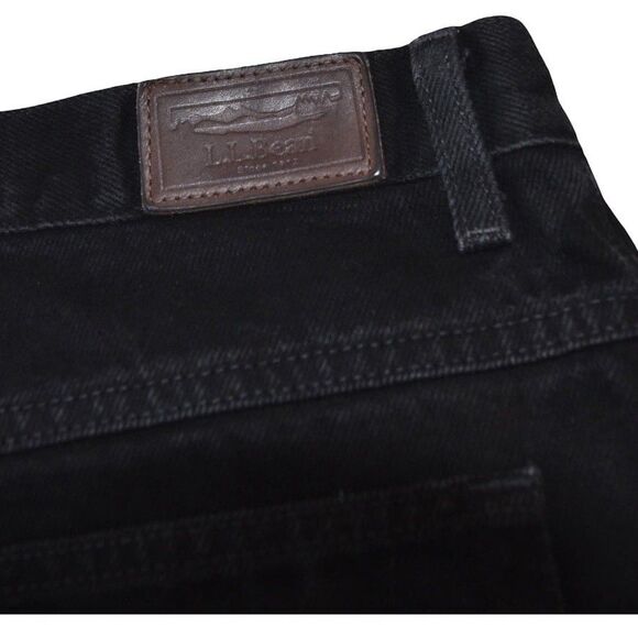 Vintage 90s LL Bean Womens 14 Petite Faded  Natural Fit Denim Jeans Black - Picture 6 of 12
